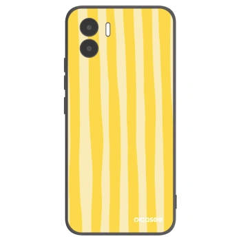 Picasee Xiaomi Redmi A2 Hülle - Schwarzes Silikon - Lines lemon