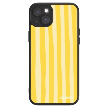 Picasee ULTIMATE CASE für Apple iPhone 15 Plus - Lines lemon