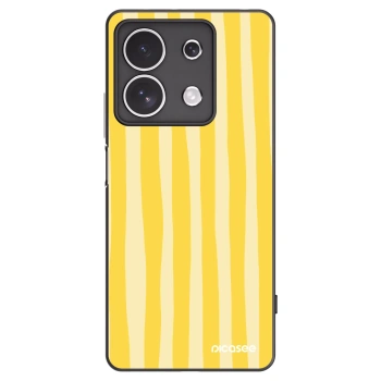 Picasee Xiaomi Redmi Note 13 4G Hülle - Schwarzes Silikon - Lines lemon