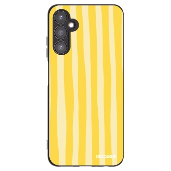 Picasee Samsung Galaxy A05s A057G Hülle - Schwarzes Silikon - Lines lemon