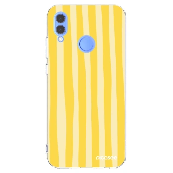 Picasee Huawei P Smart 2019 Hülle - Transparentes Silikon - Lines lemon