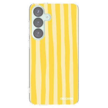Picasee Samsung Galaxy S25+ 5G Hülle - Transparentes Silikon - Lines lemon