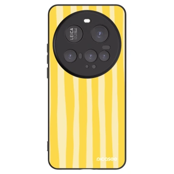 Picasee Xiaomi 15 Ultra Hülle - Schwarzes Silikon - Lines lemon