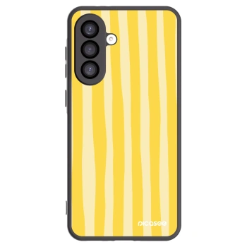 Picasee Samsung Galaxy A26 5G A266B Hülle - Schwarzes Silikon - Lines lemon
