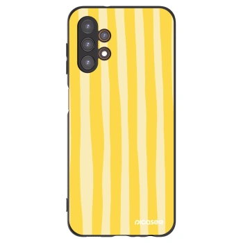 Picasee Samsung Galaxy A13 5G Hülle - Schwarzes Silikon - Lines lemon