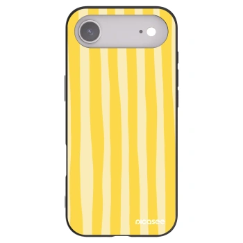 Picasee Apple iPhone Air Hülle - Schwarzes Silikon - Lines lemon