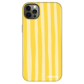 Hülle für Apple iPhone 12 Pro Max - Lines lemon