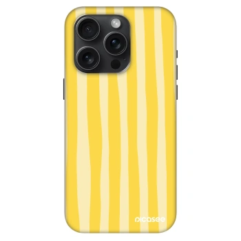 Hülle für Apple iPhone 15 Pro - Lines lemon