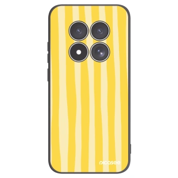 Picasee Xiaomi Redmi Note 15 Pro 4G Hülle - Schwarzes Silikon - Lines lemon
