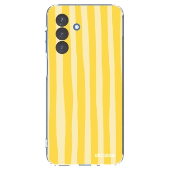 Picasee Samsung Galaxy A17 5G Hülle - Transparentes Silikon - Lines lemon