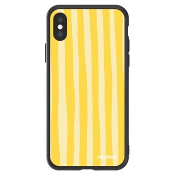 Picasee ULTIMATE CASE für Apple iPhone X/XS - Lines lemon