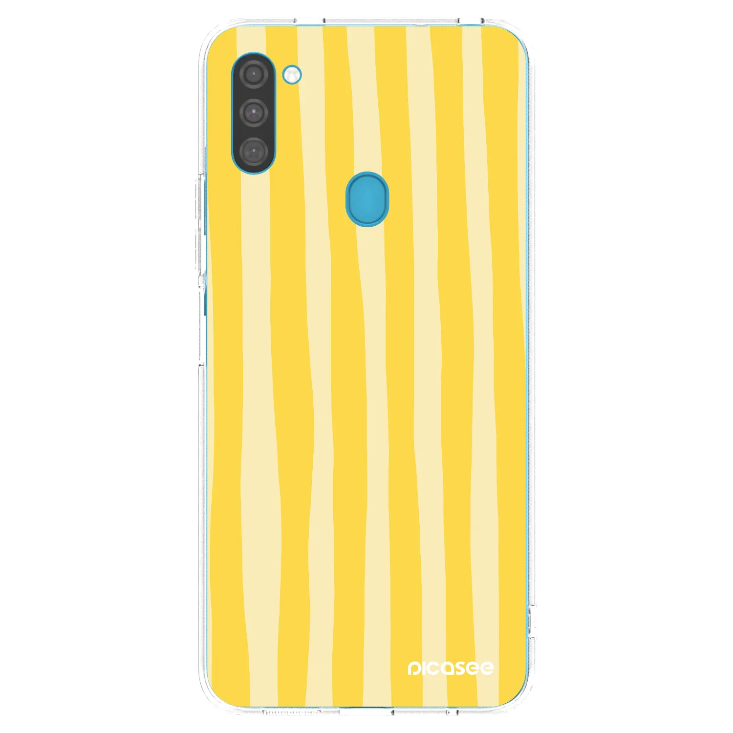 Picasee Samsung Galaxy M11 Hülle - Transparentes Silikon - Lines lemon