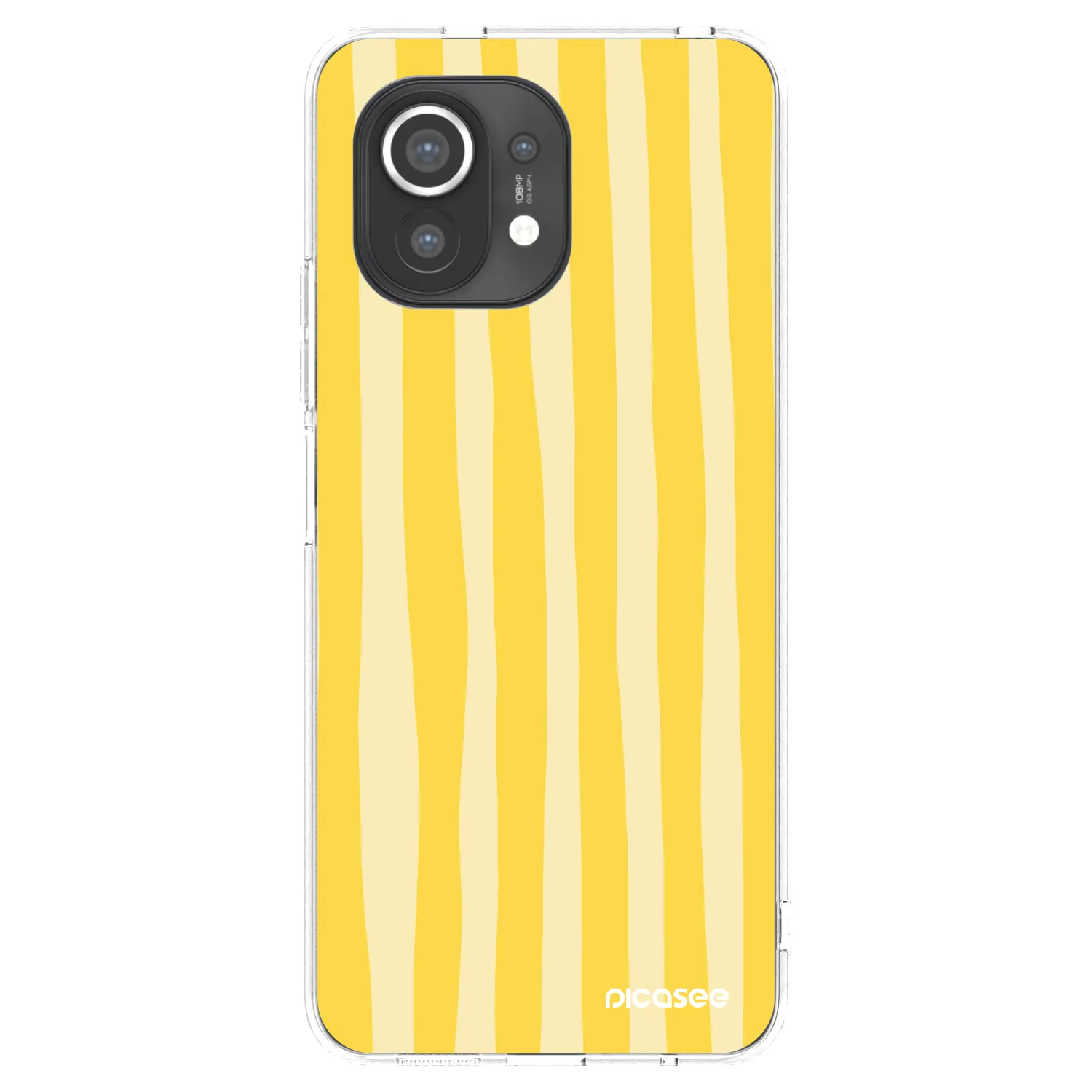 Picasee Xiaomi Mi 11 Hülle - Transparentes Silikon - Lines lemon