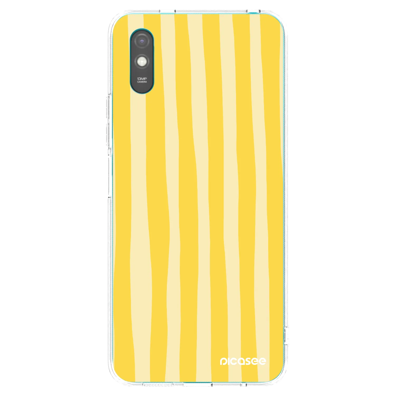 Picasee Xiaomi Redmi 9AT Hülle - Transparentes Silikon - Lines lemon