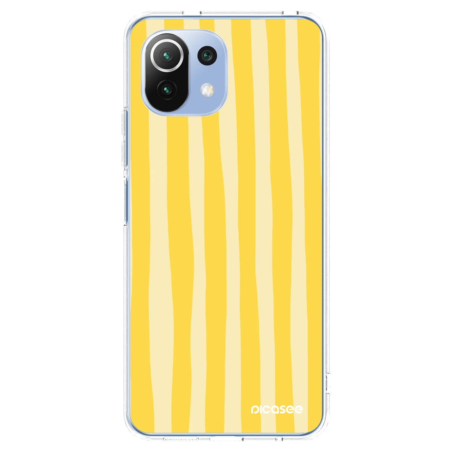 Picasee Xiaomi Mi 11 Lite Hülle - Transparentes Silikon - Lines lemon