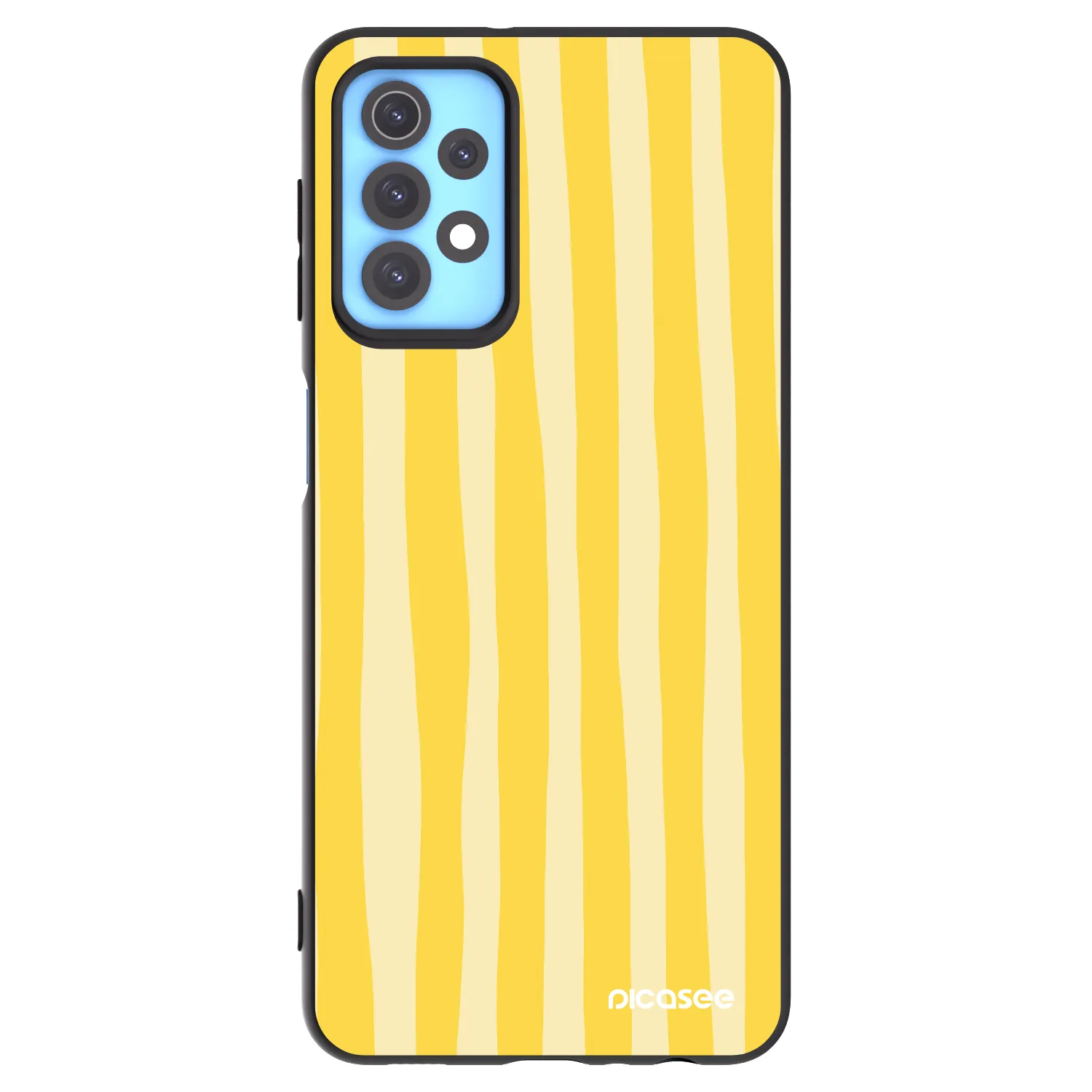 Picasee Samsung Galaxy A32 4G SM-A325F Hülle - Schwarzes Silikon - Lines lemon