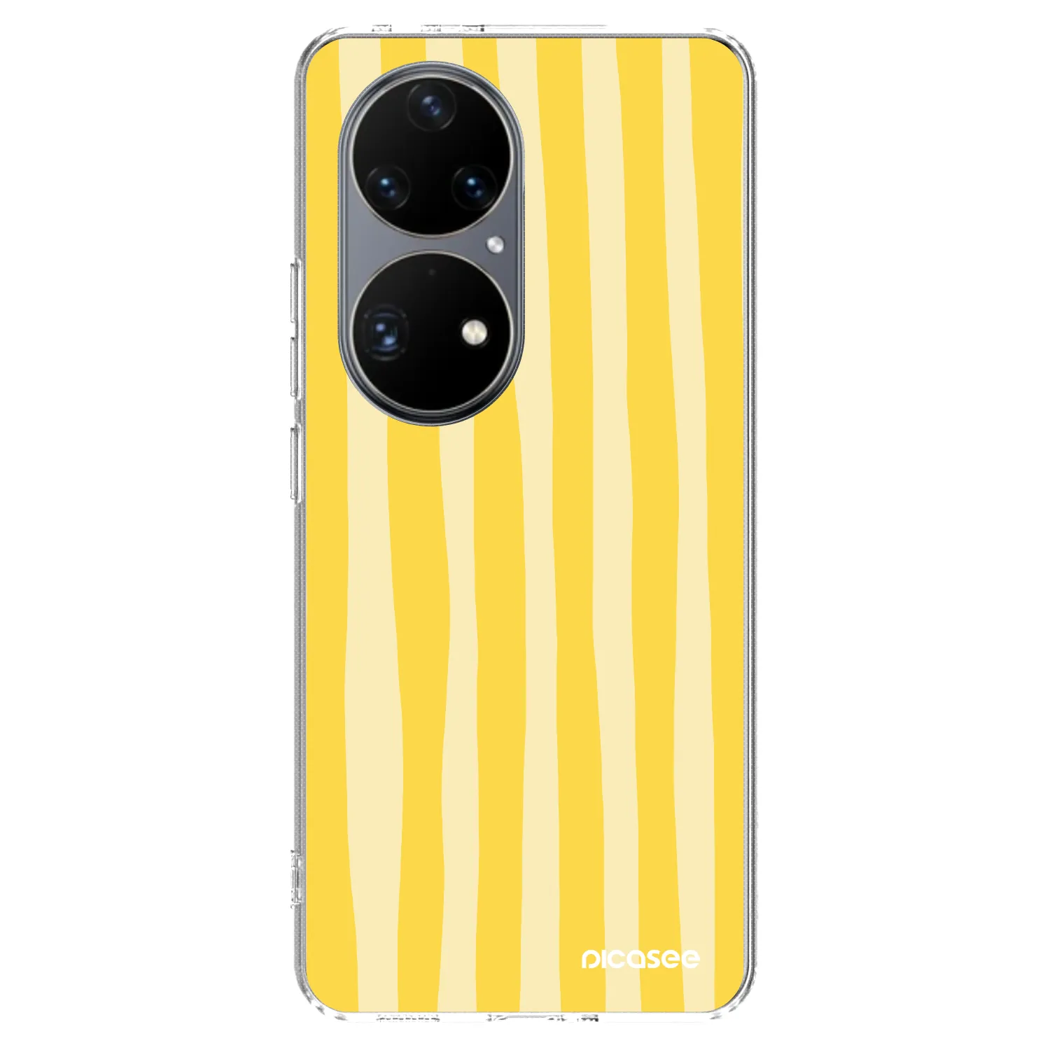 Picasee Huawei P50 Hülle - Transparentes Silikon - Lines lemon