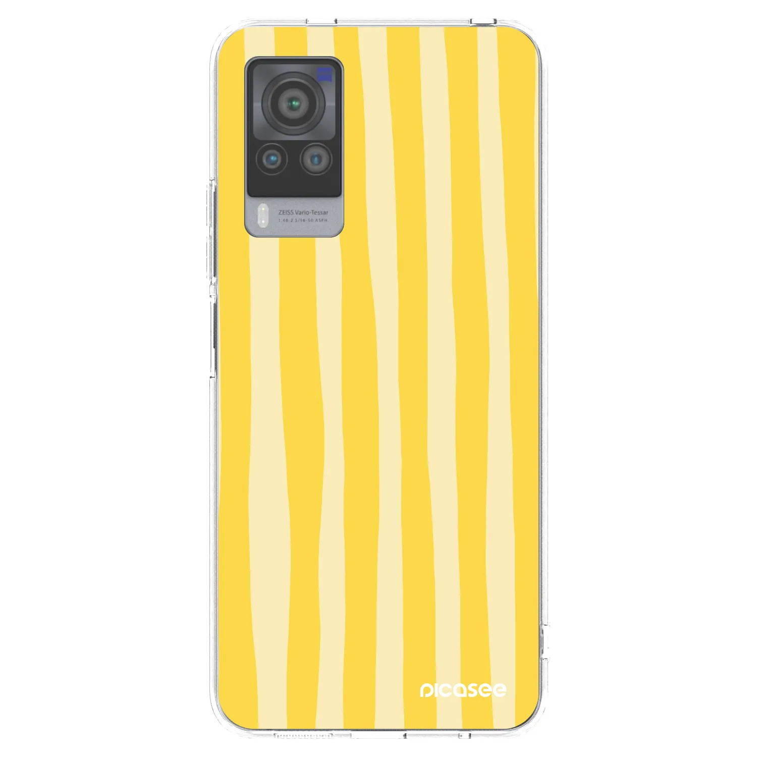 Picasee Vivo X60 Pro 5G Hülle - Transparentes Silikon - Lines lemon