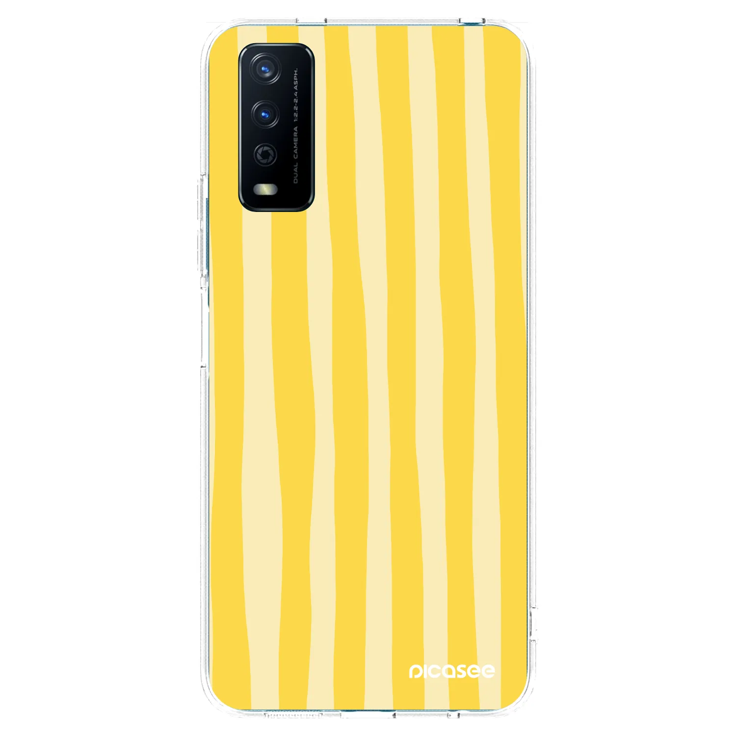 Picasee Vivo Y11s Hülle - Transparentes Silikon - Lines lemon