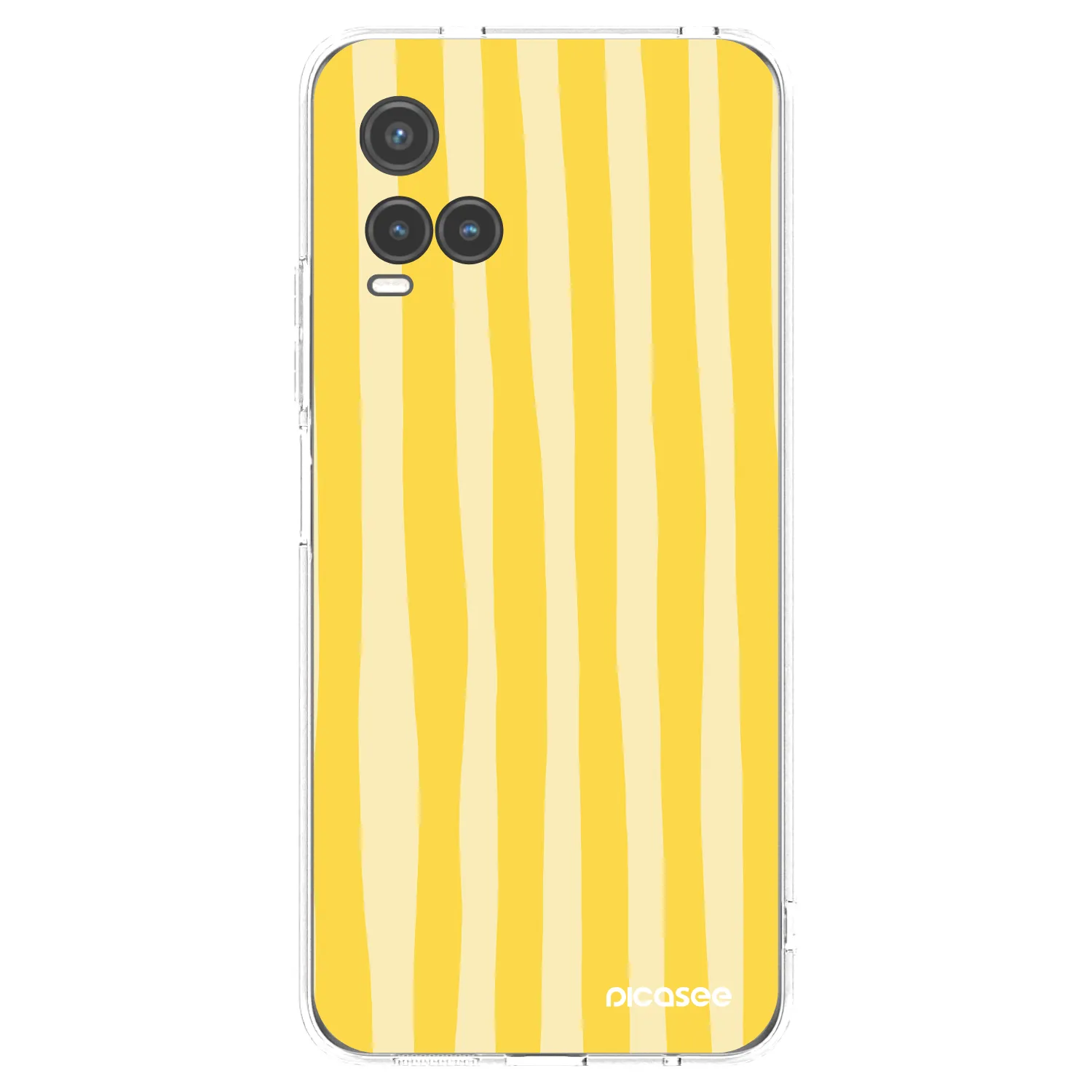 Picasee Vivo Y33s Hülle - Transparentes Silikon - Lines lemon