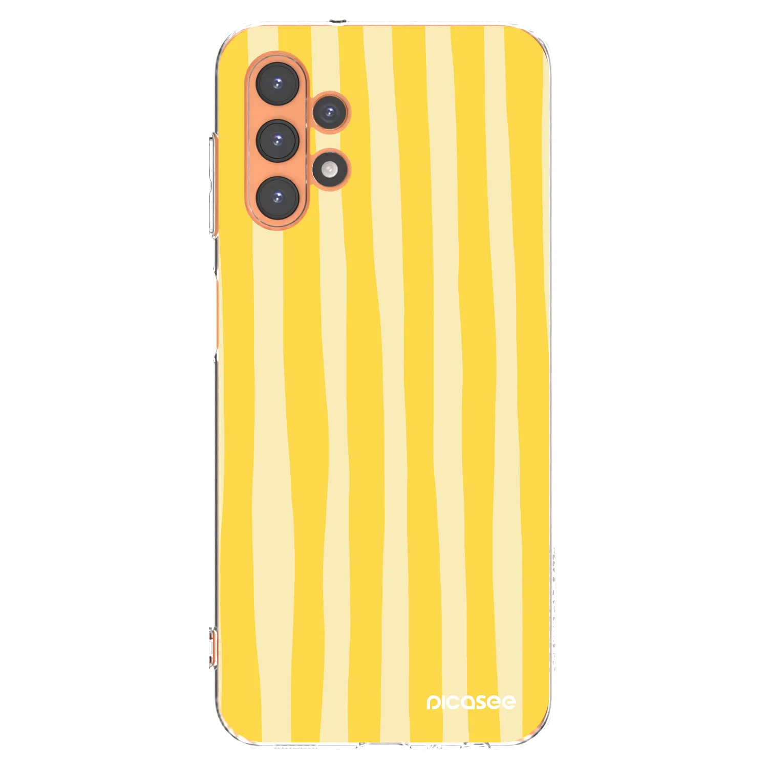 Picasee Samsung Galaxy A13 4G A135 Hülle - Transparentes Silikon - Lines lemon