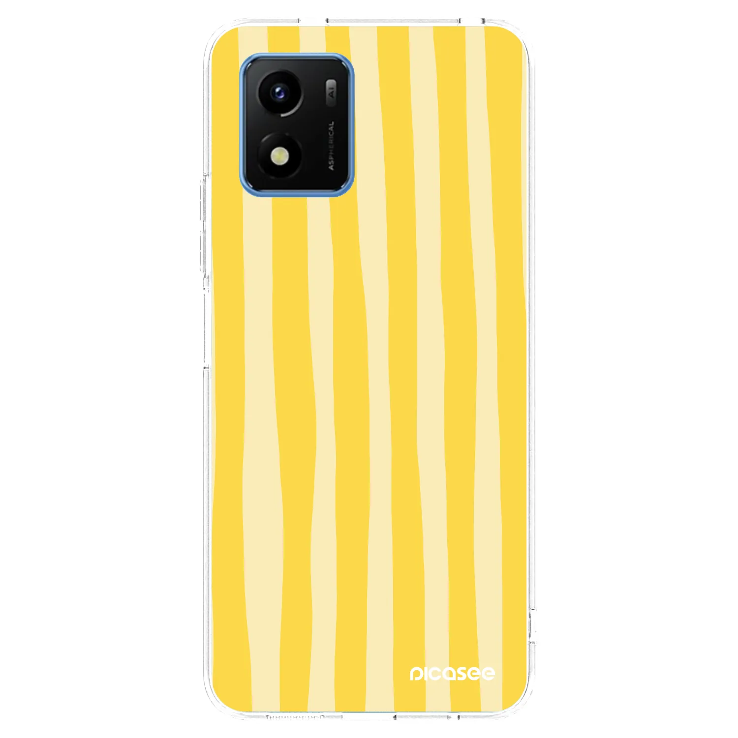 Picasee Vivo Y01 Hülle - Transparentes Silikon - Lines lemon
