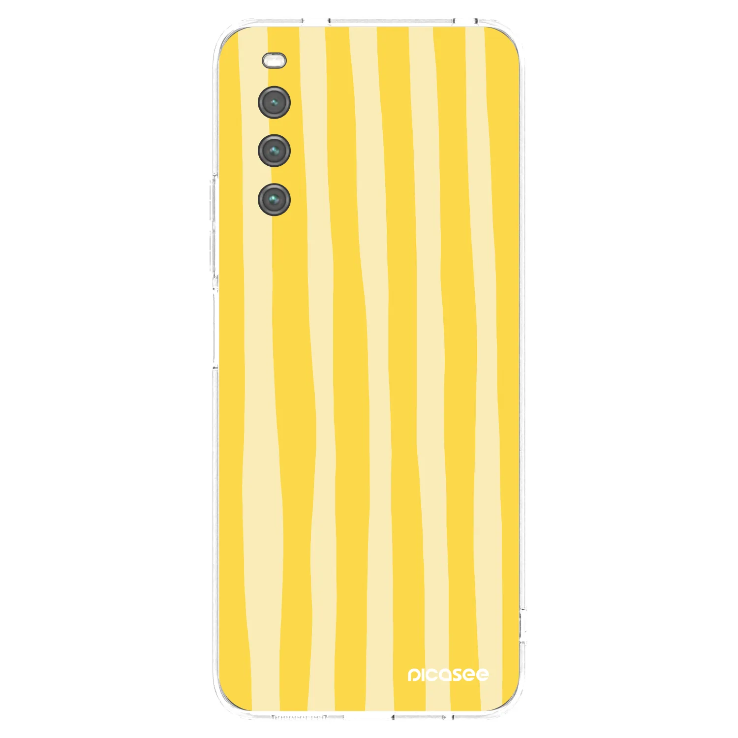 Picasee Sony Xperia 10 IV 5G Hülle - Transparentes Silikon - Lines lemon