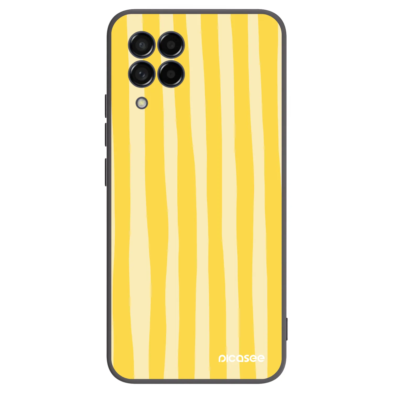Picasee Samsung Galaxy M53 5G Hülle - Schwarzes Silikon - Lines lemon