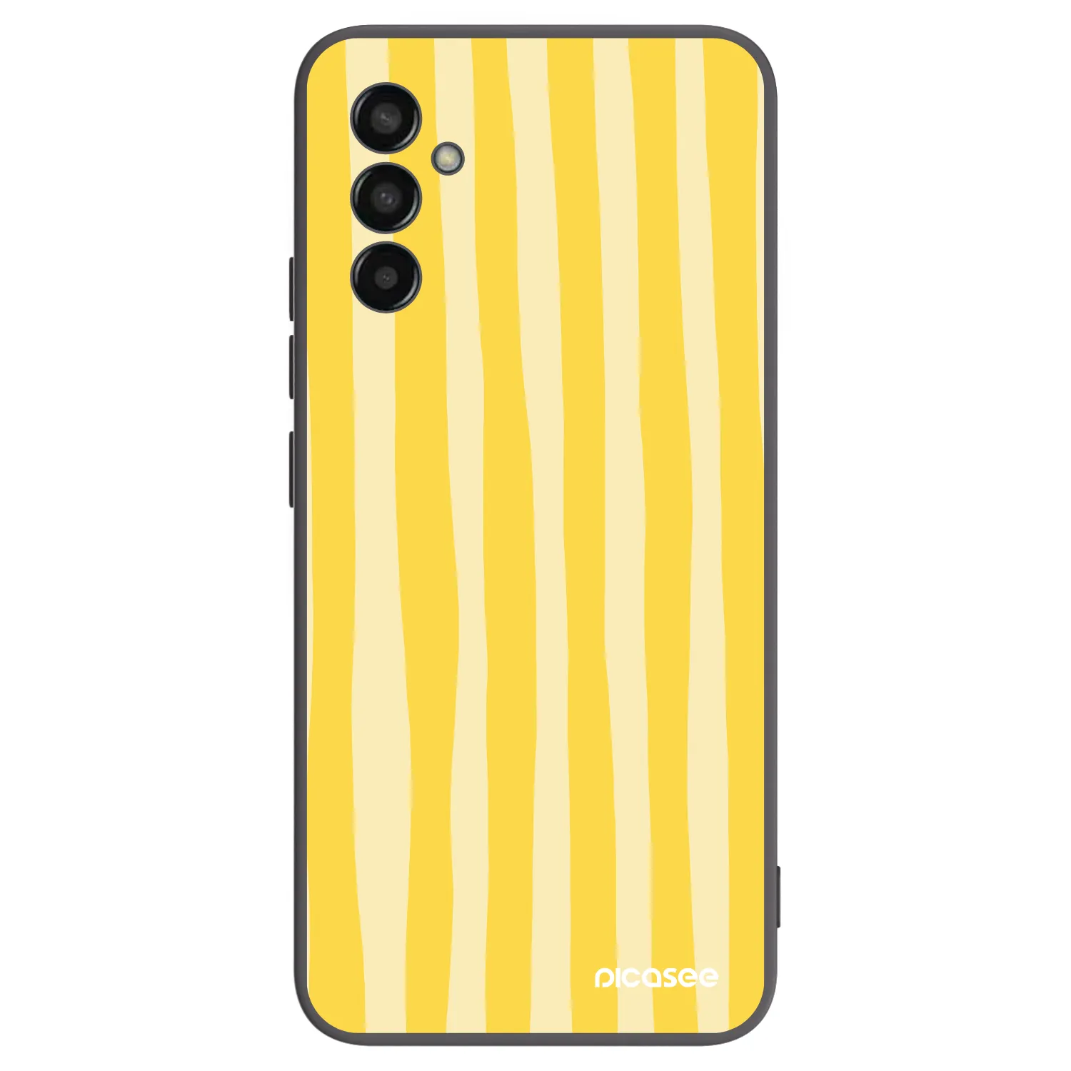 Picasee Samsung Galaxy M13 M135F Hülle - Schwarzes Silikon - Lines lemon