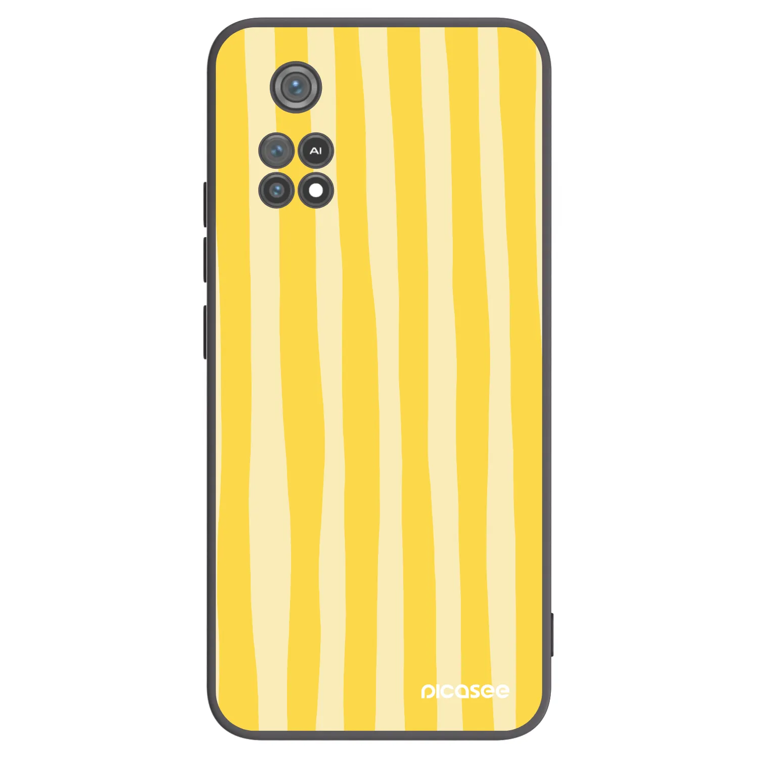 Picasee Xiaomi Poco M4 Pro Hülle - Schwarzes Silikon - Lines lemon