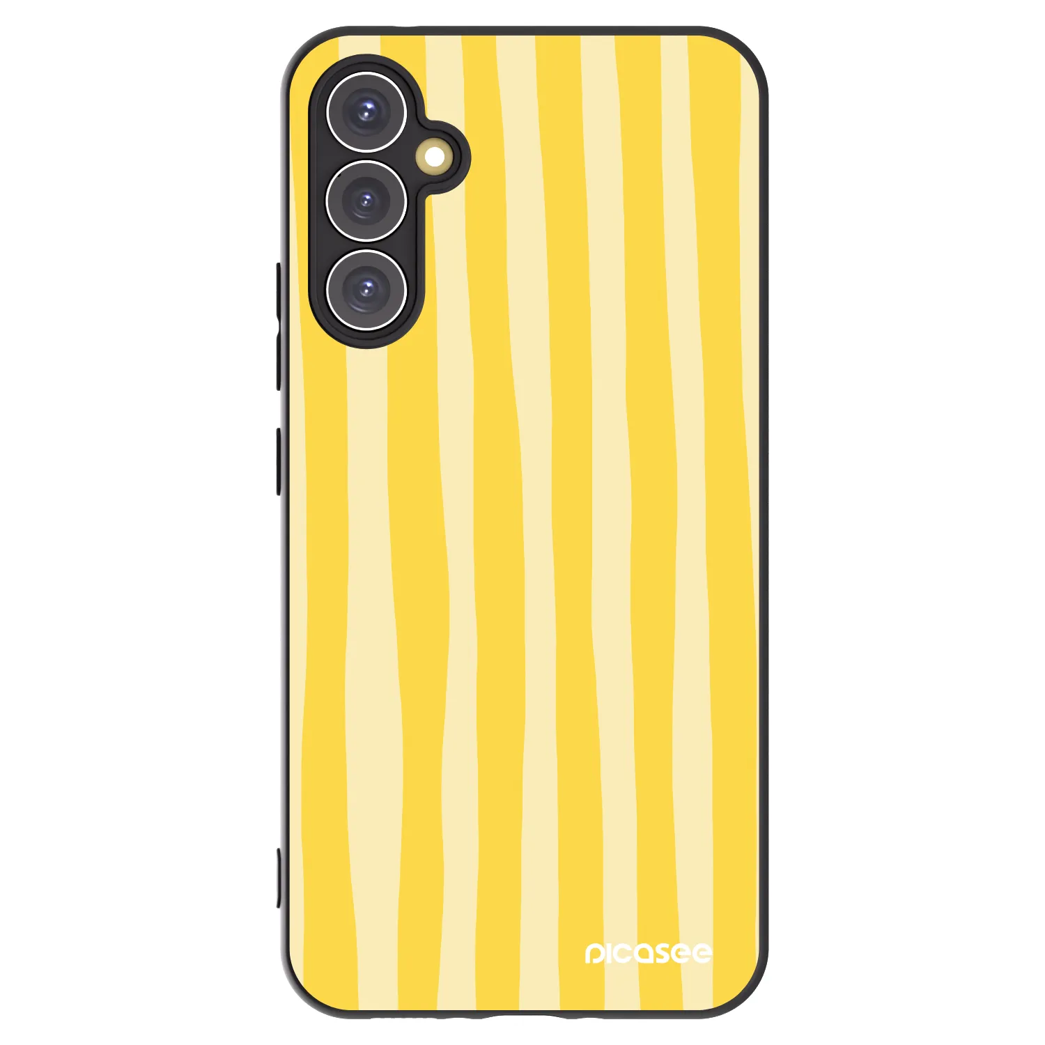 Picasee Samsung Galaxy A34 5G A346B Hülle - Schwarzes Silikon - Lines lemon