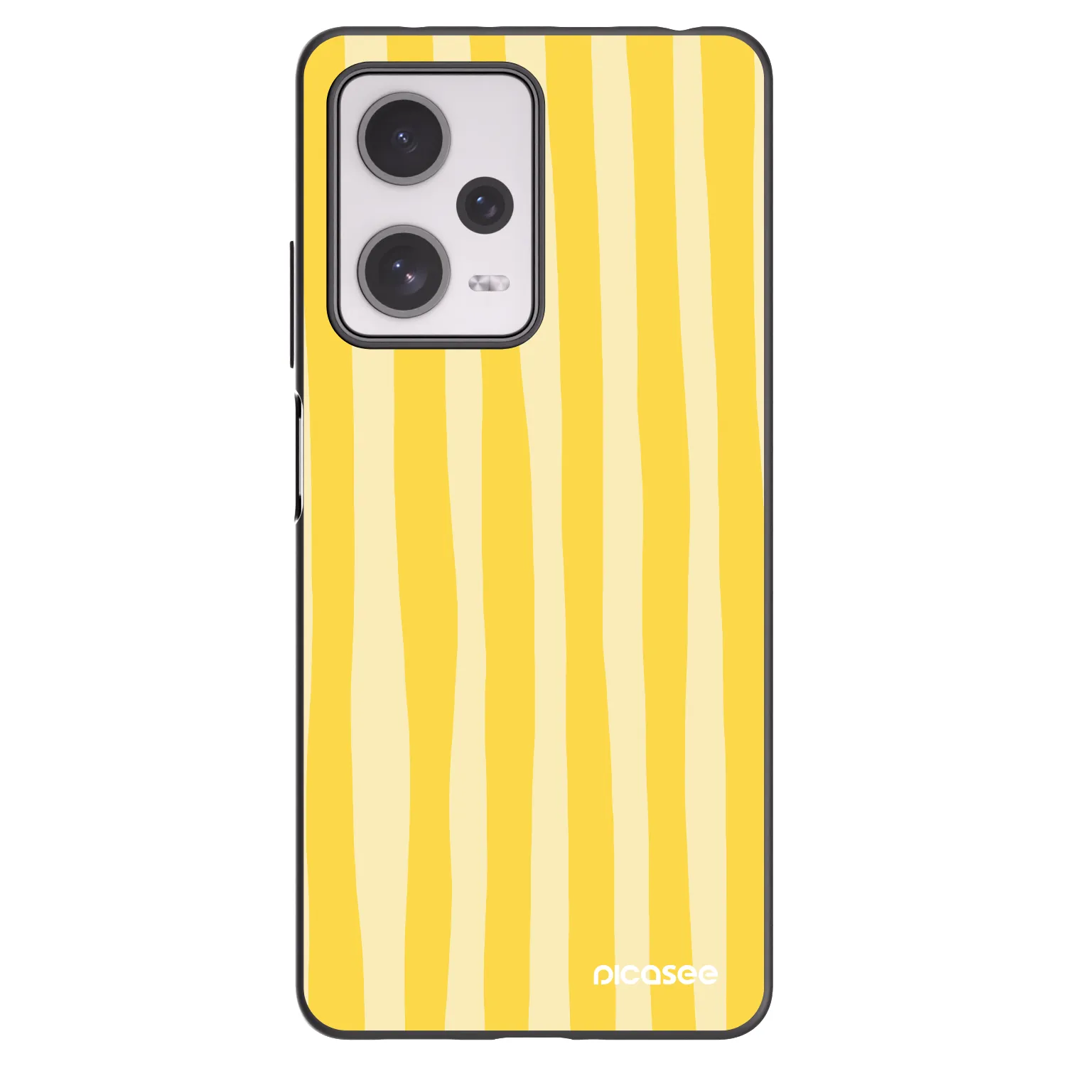 Picasee Xiaomi Redmi Note 12 Pro+ 5G Hülle - Schwarzes Silikon - Lines lemon
