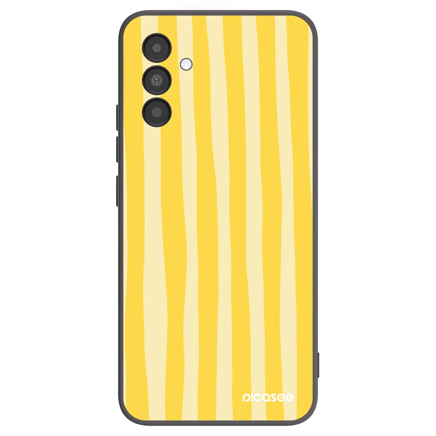 Picasee Samsung Galaxy A04s A047F Hülle - Schwarzes Silikon - Lines lemon