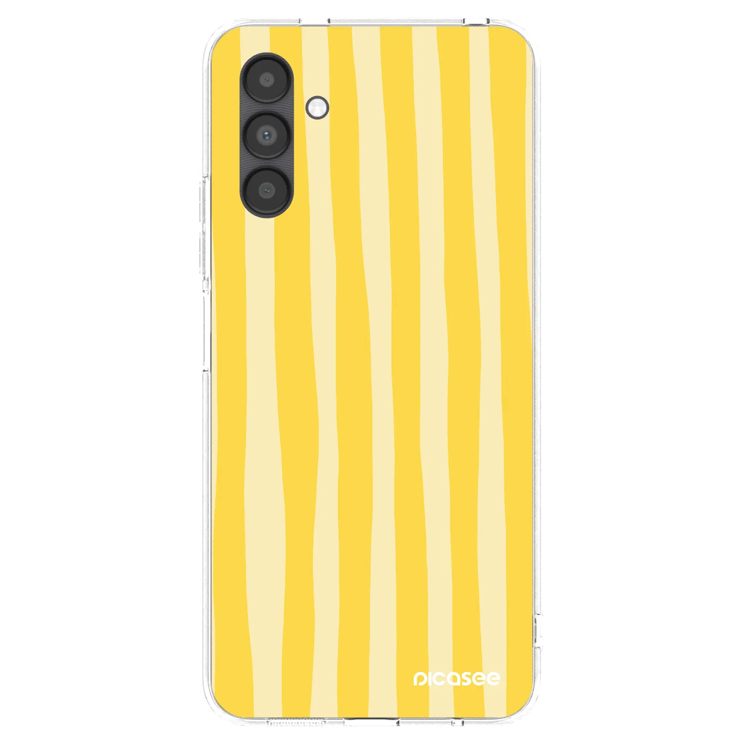 Picasee Samsung Galaxy A04s A047F Hülle - Transparentes Silikon - Lines lemon