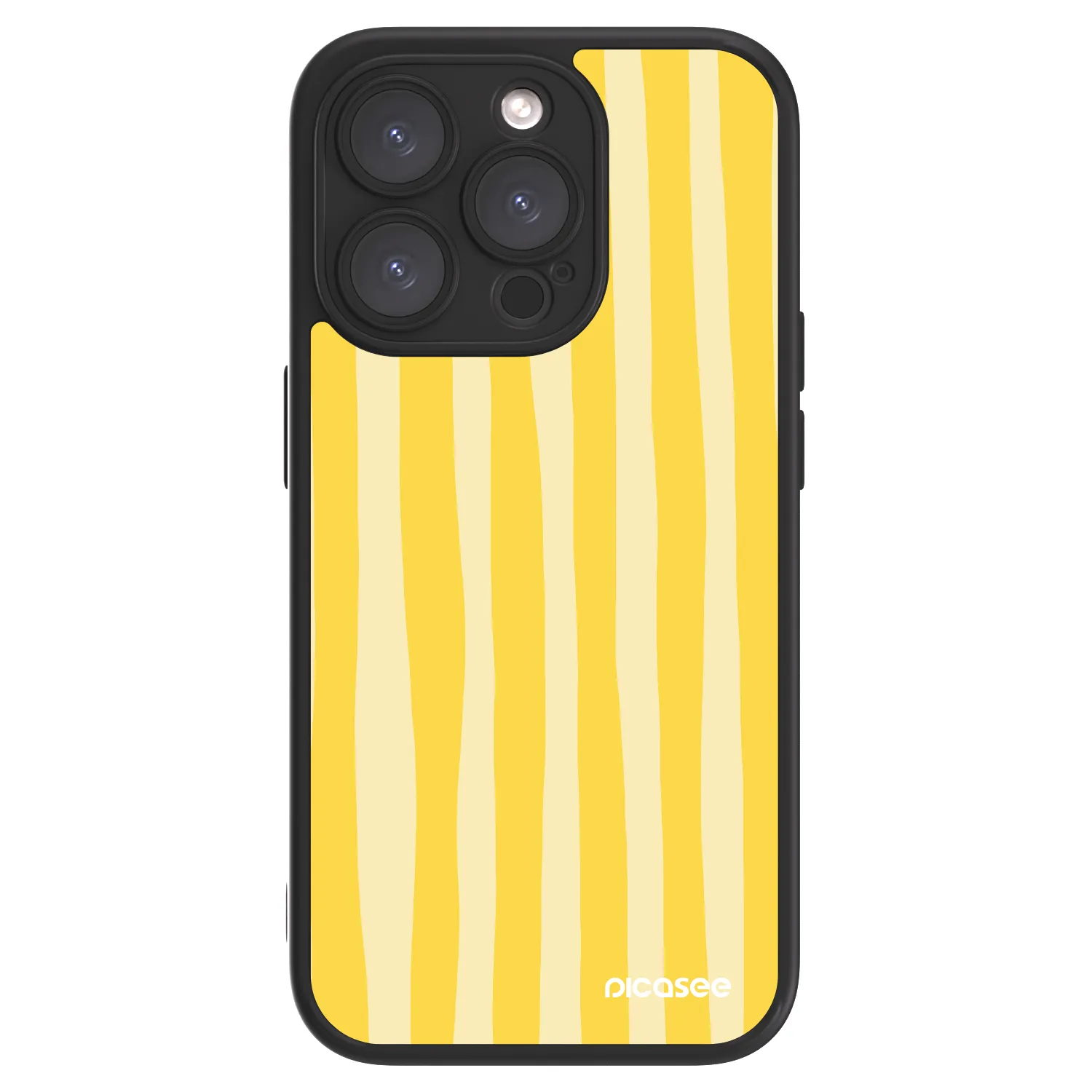 Picasee ULTIMATE CASE für Apple iPhone 15 Pro - Lines lemon