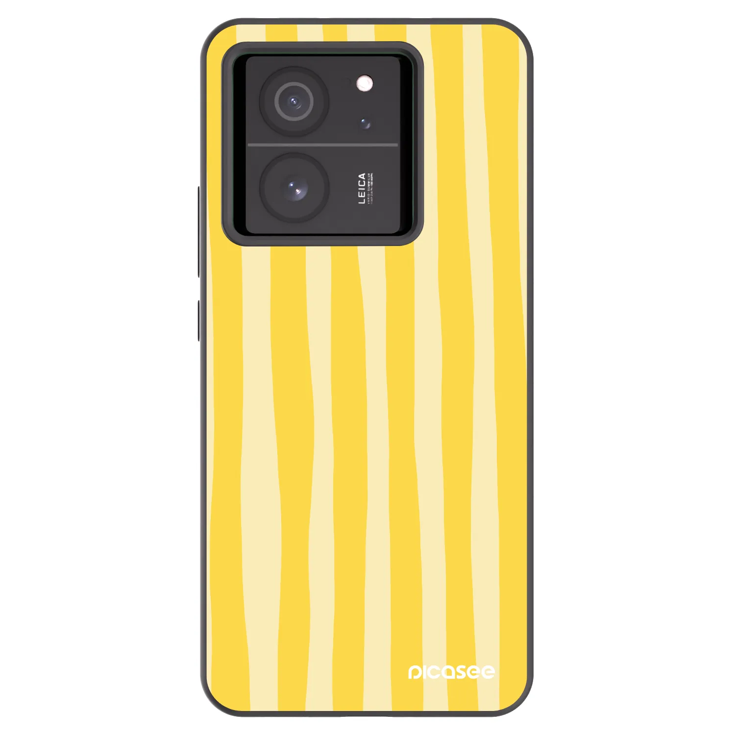 Picasee Xiaomi 13T Hülle - Schwarzes Silikon - Lines lemon