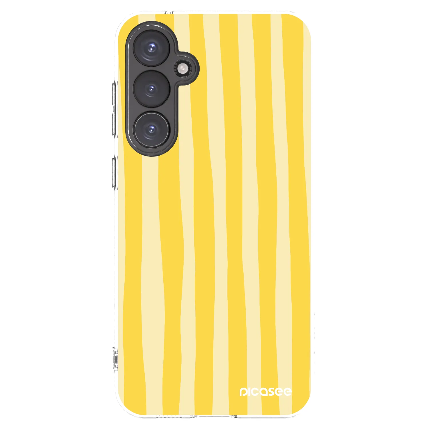 Picasee Samsung Galaxy S23 FE S711B Hülle - Transparentes Silikon - Lines lemon