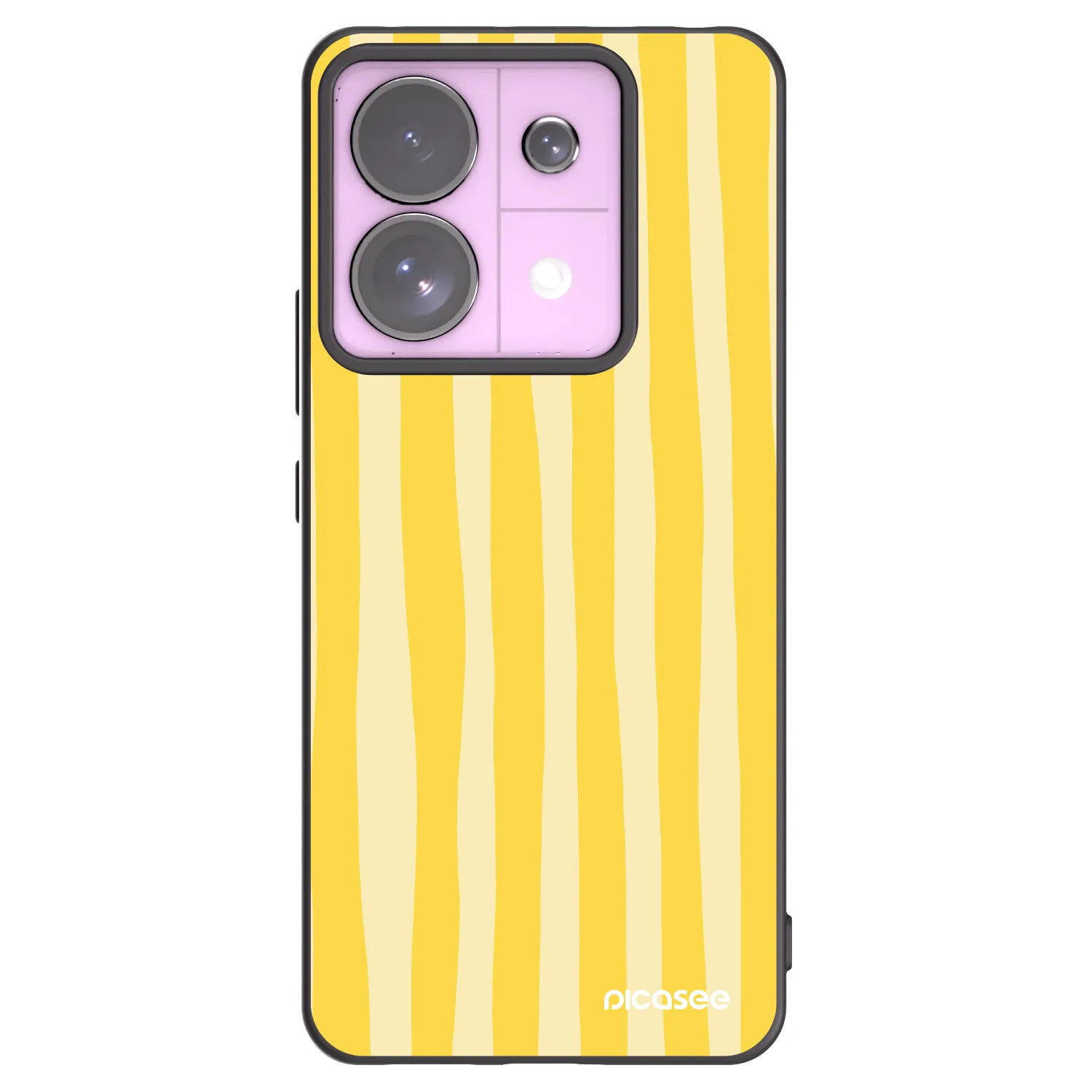 Picasee Xiaomi Redmi Note 13 Pro 5G Hülle - Schwarzes Silikon - Lines lemon