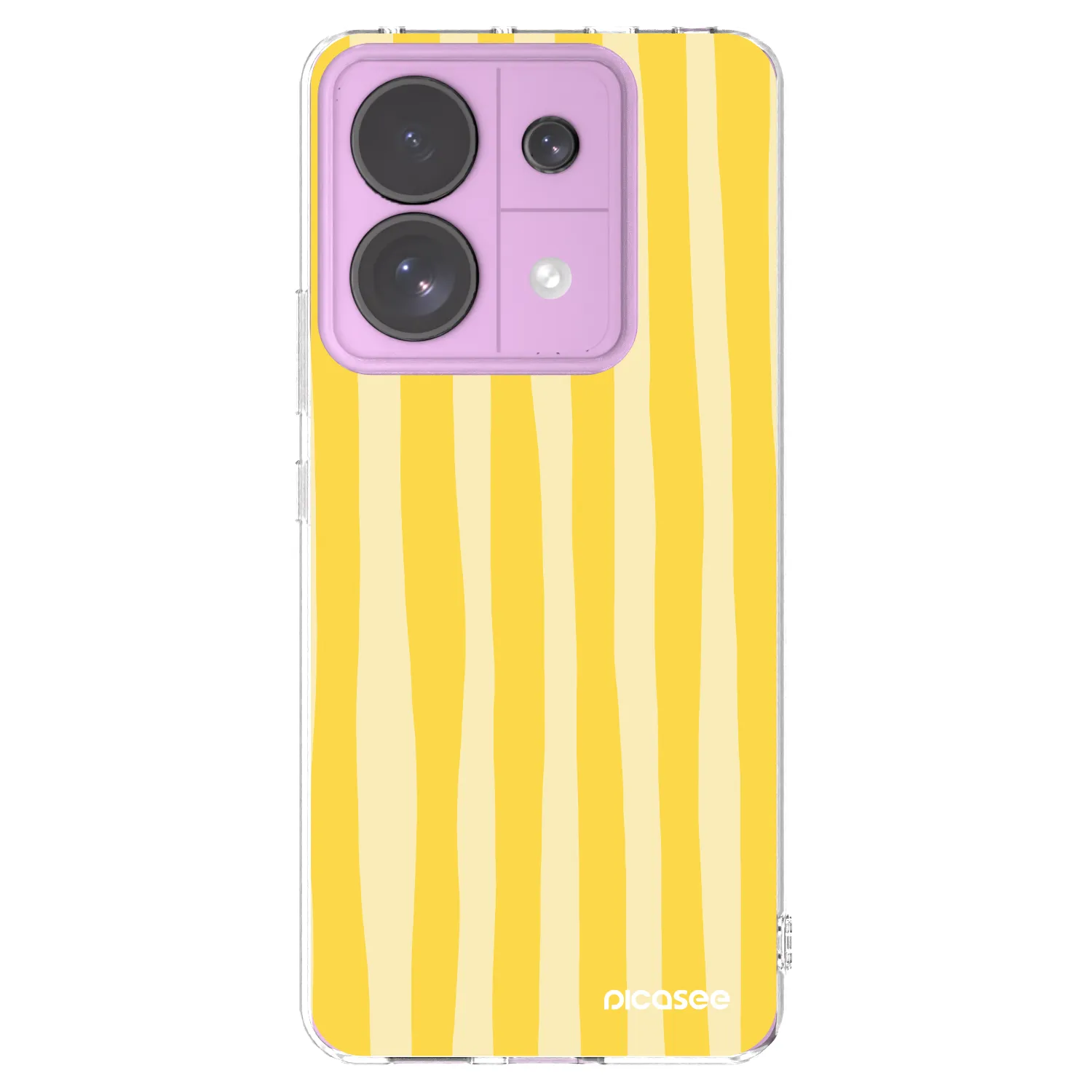 Picasee Xiaomi Redmi Note 13 Pro 5G Hülle - Transparentes Silikon - Lines lemon
