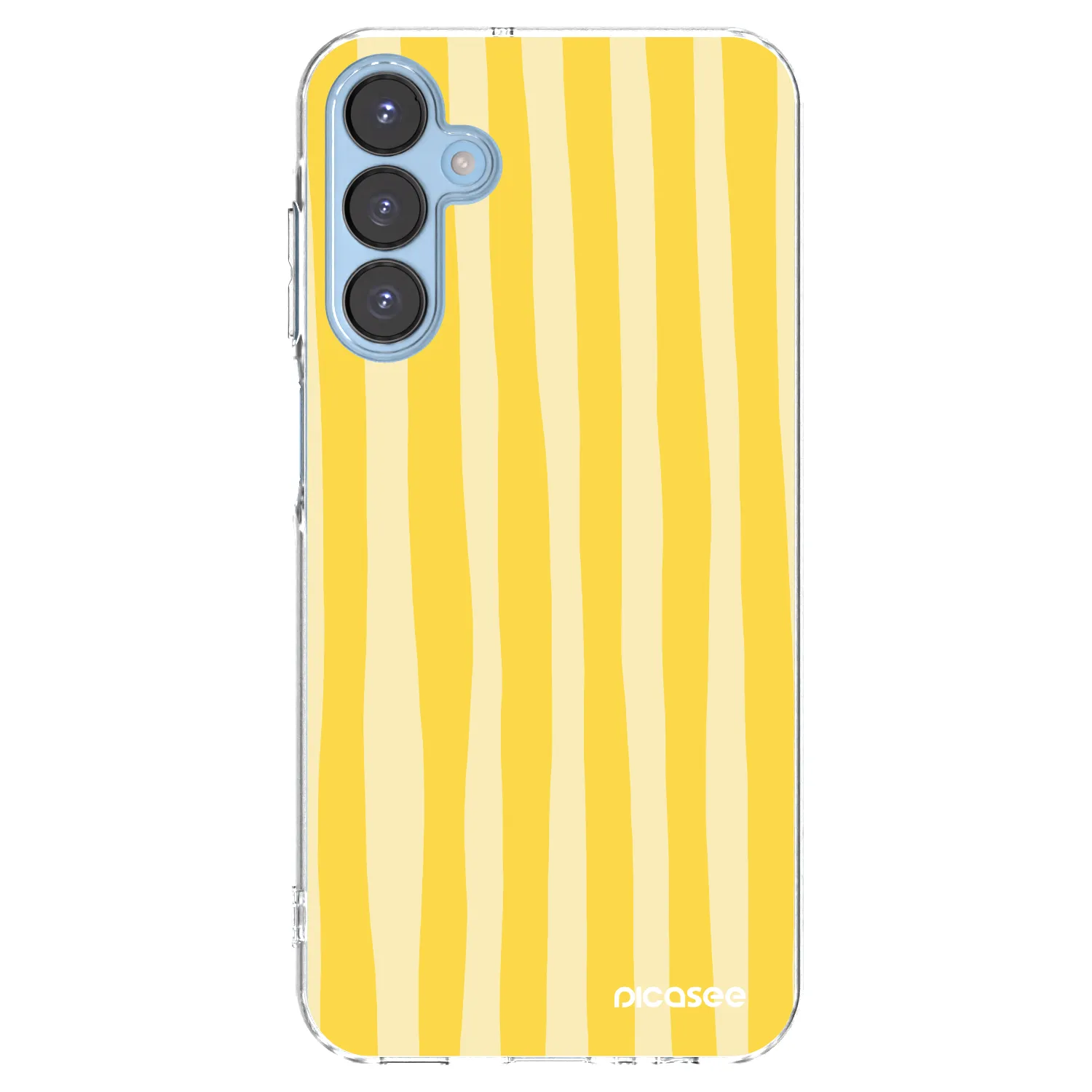 Picasee Samsung Galaxy A15 A156B 5G Hülle - Transparentes Silikon - Lines lemon