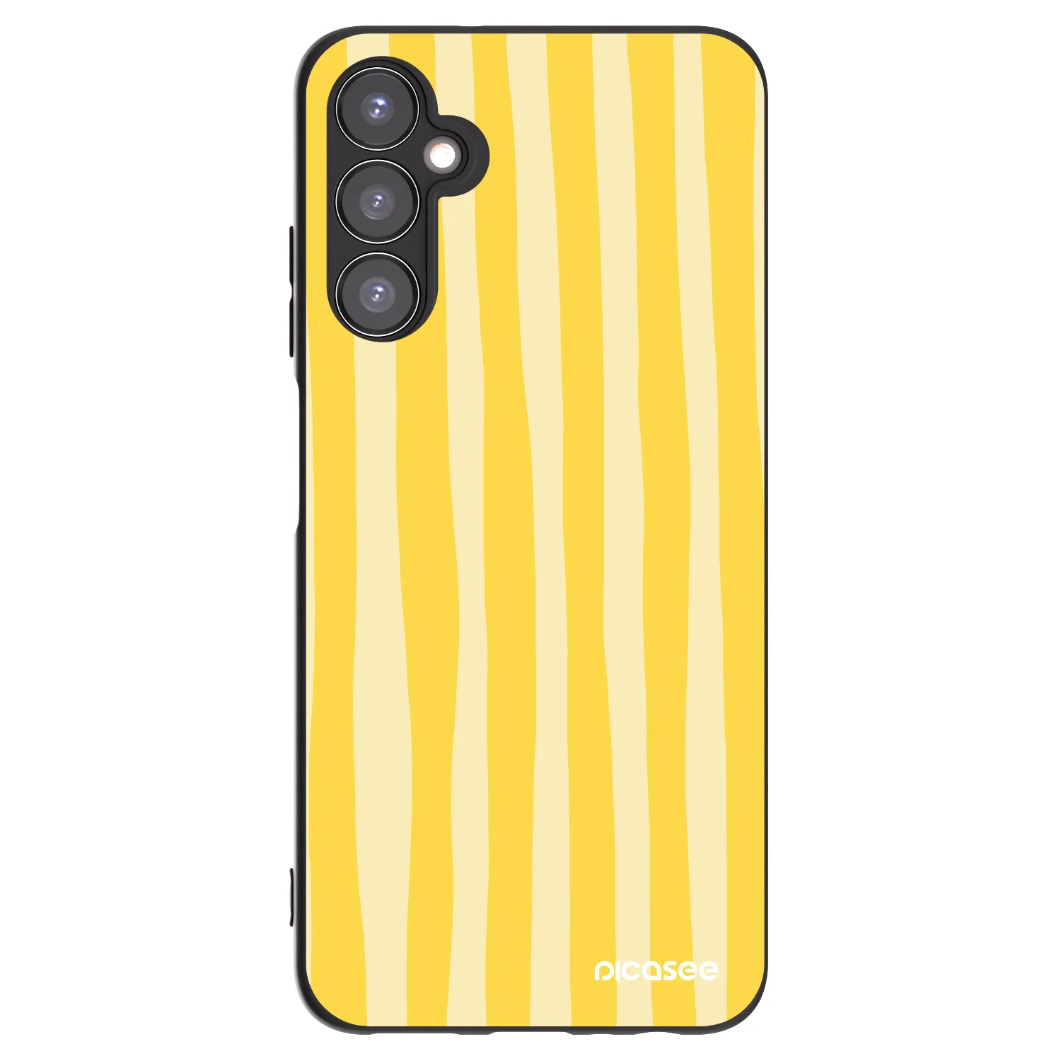 Picasee Samsung Galaxy A05s A057G Hülle - Schwarzes Silikon - Lines lemon