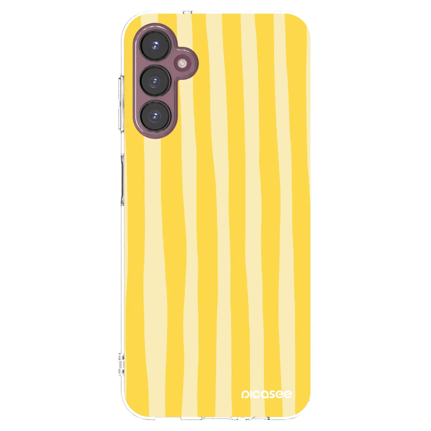 Picasee Samsung Galaxy A05s A057G Hülle - Transparentes Silikon - Lines lemon