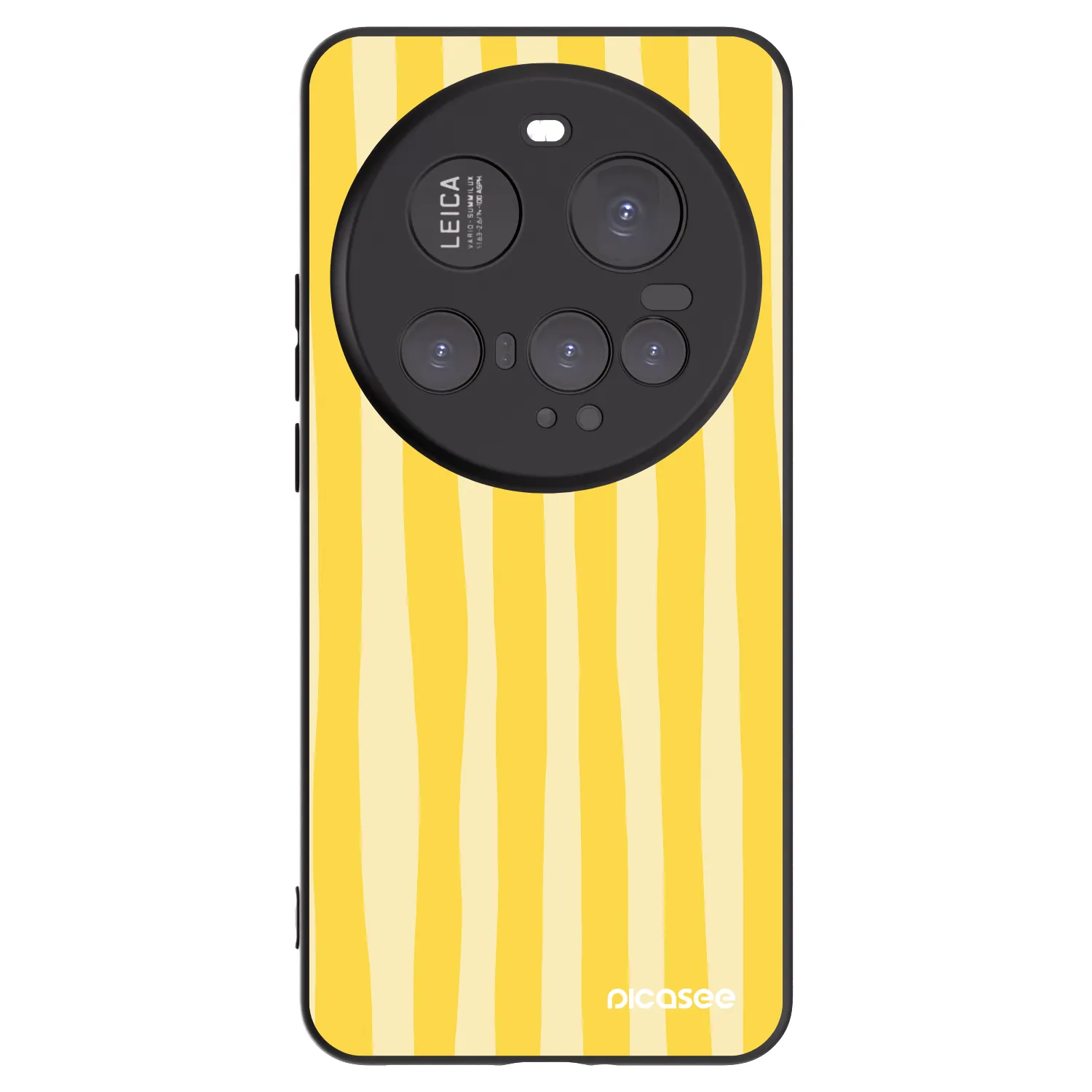 Picasee Xiaomi 15 Ultra Hülle - Schwarzes Silikon - Lines lemon