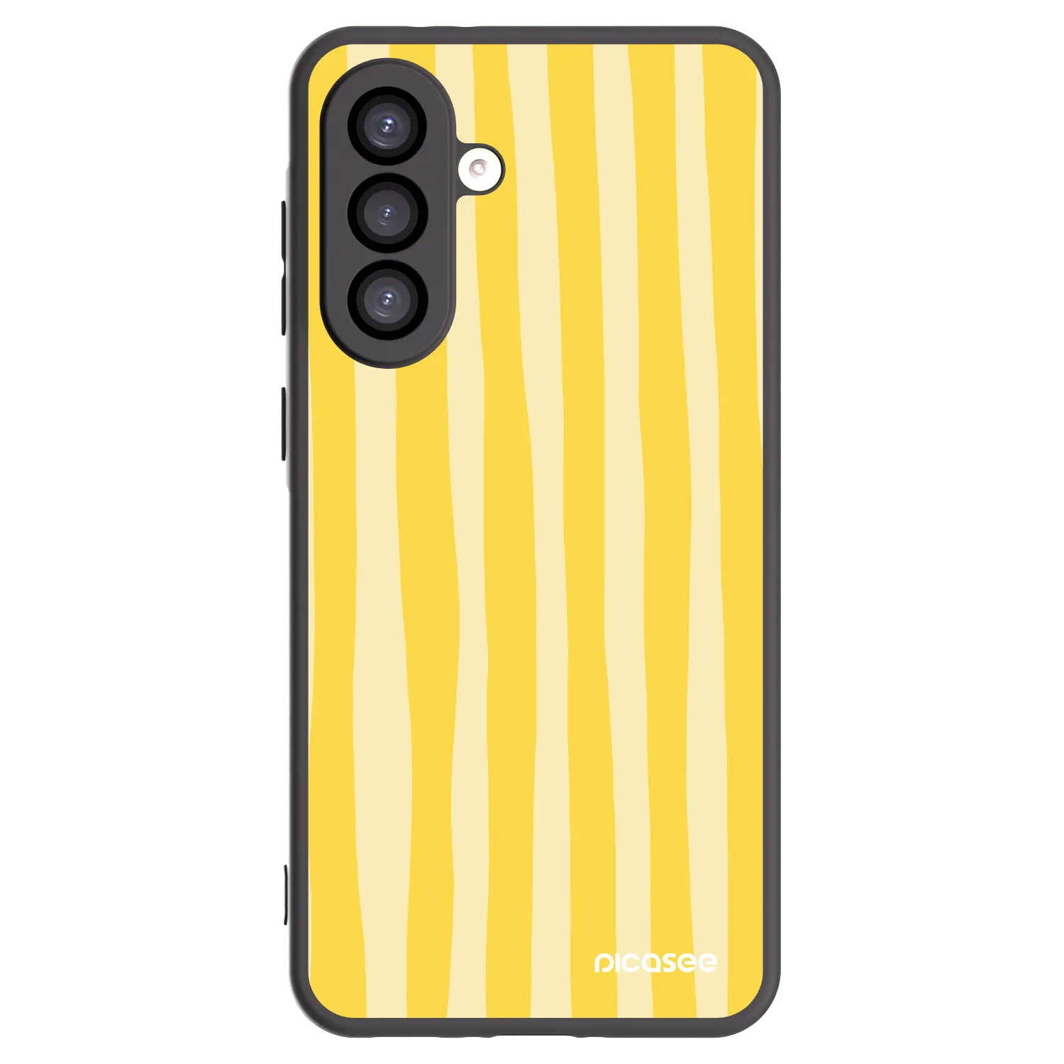 Picasee Samsung Galaxy A26 5G A266B Hülle - Schwarzes Silikon - Lines lemon