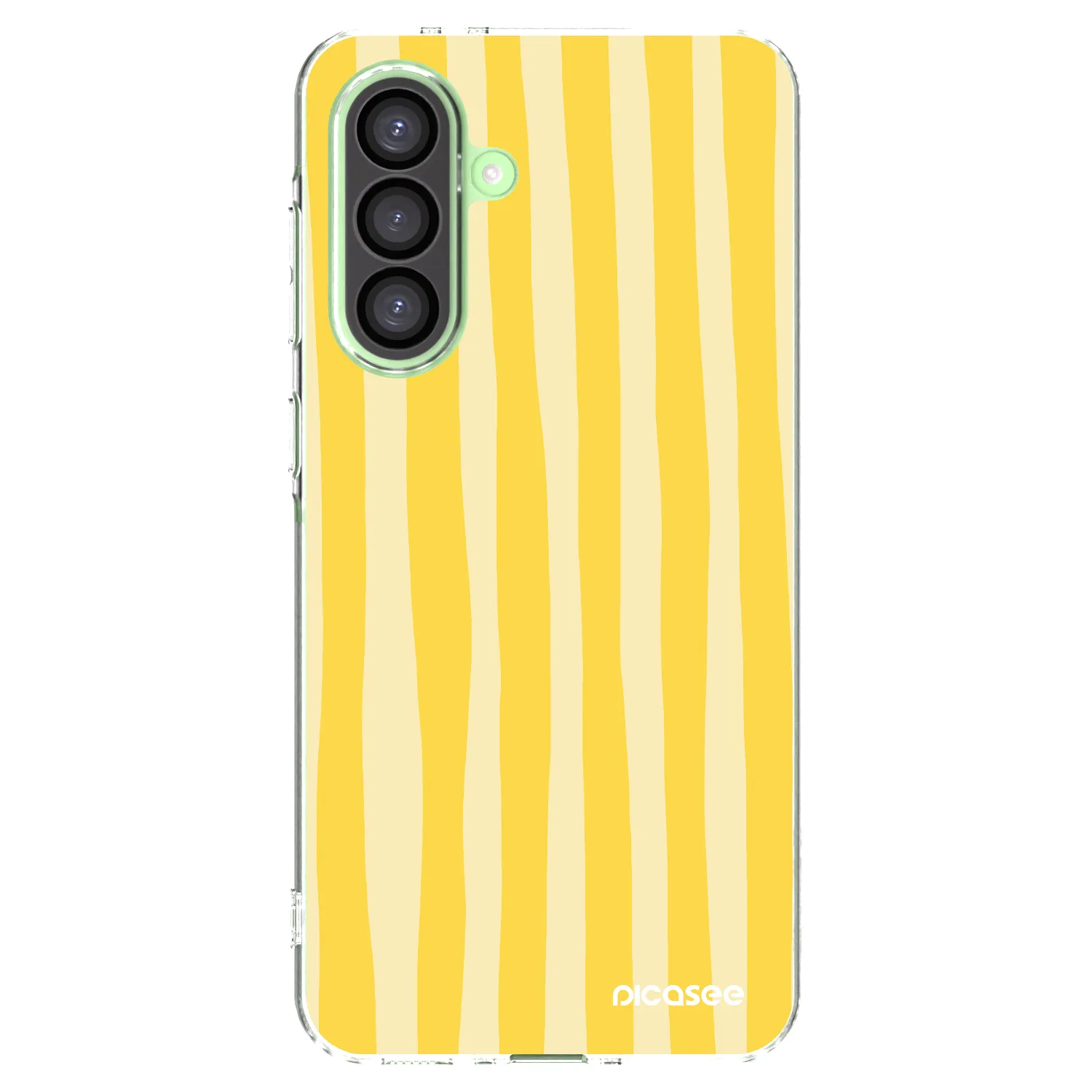Picasee Samsung Galaxy A26 5G A266B Hülle - Transparentes Silikon - Lines lemon