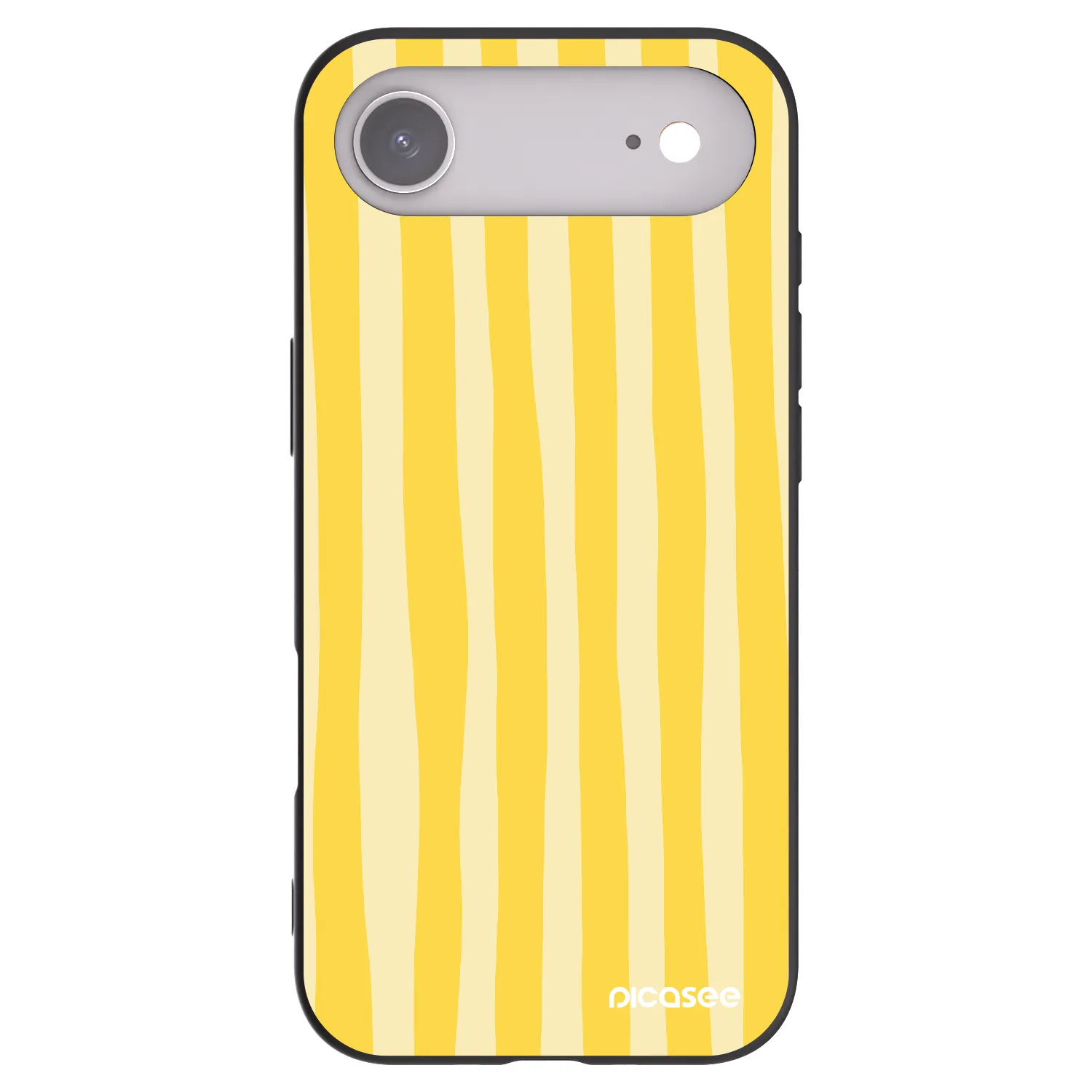 Picasee Apple iPhone Air Hülle - Schwarzes Silikon - Lines lemon