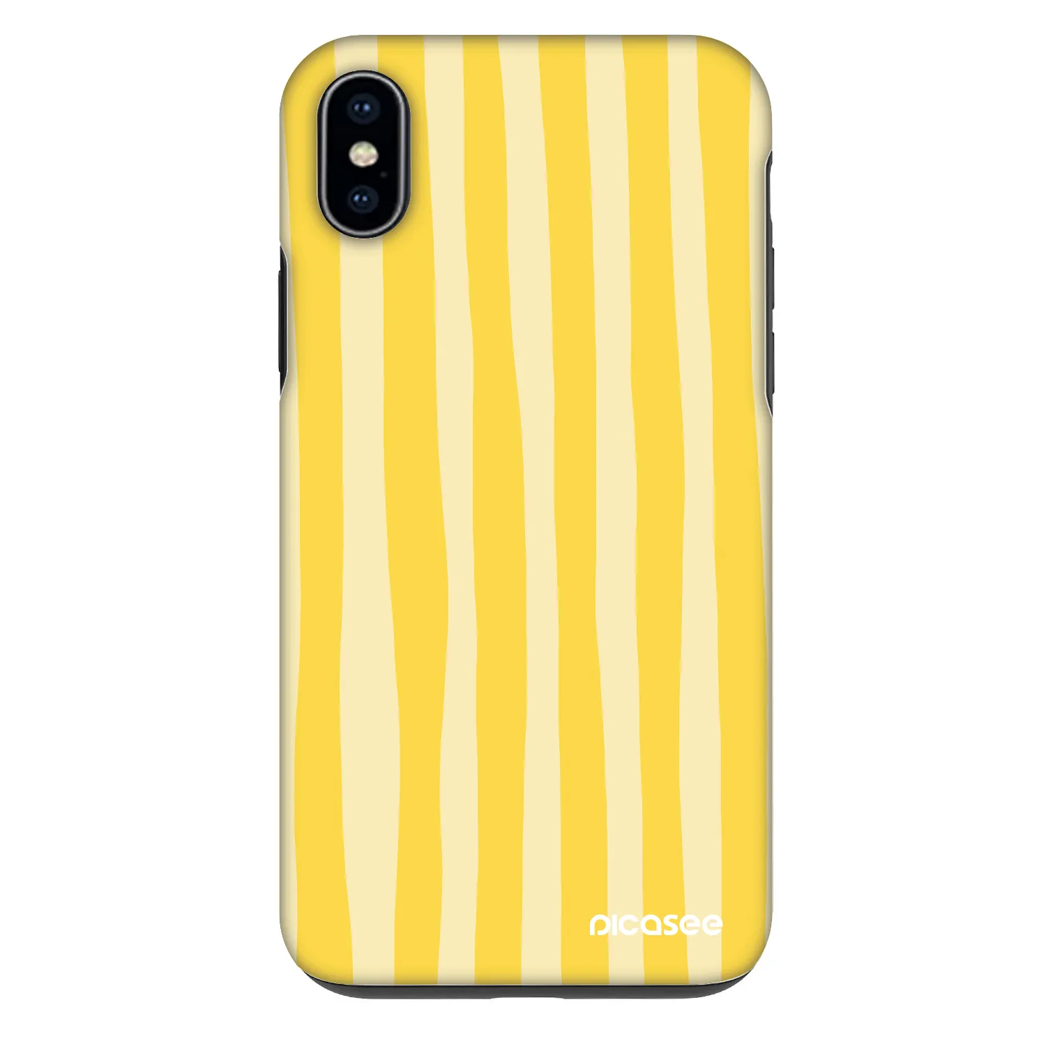 Picasee Fashion Case für Apple iPhone XS Max - Lines lemon