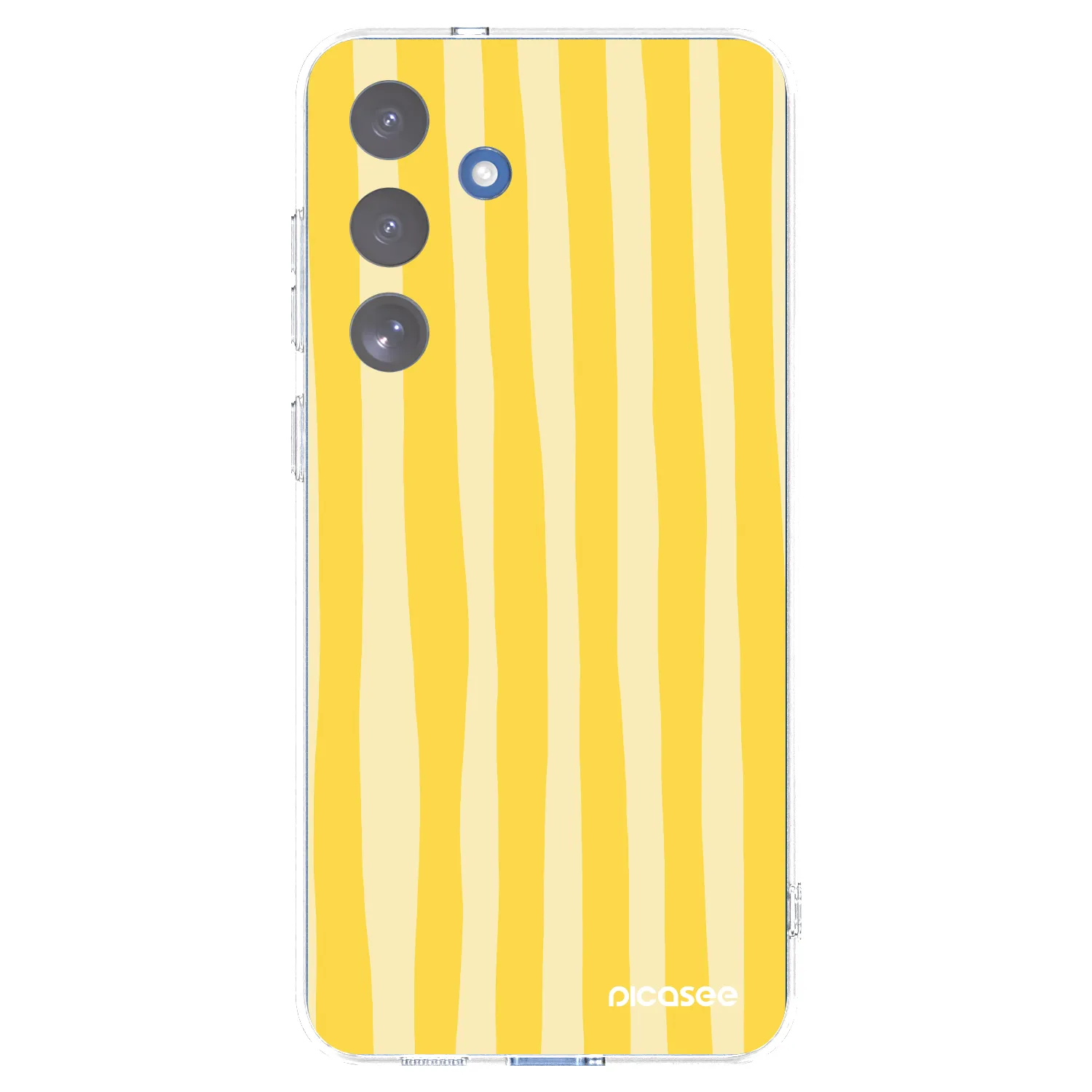 Picasee Samsung Galaxy S25 FE 5G Hülle - Transparentes Silikon - Lines lemon