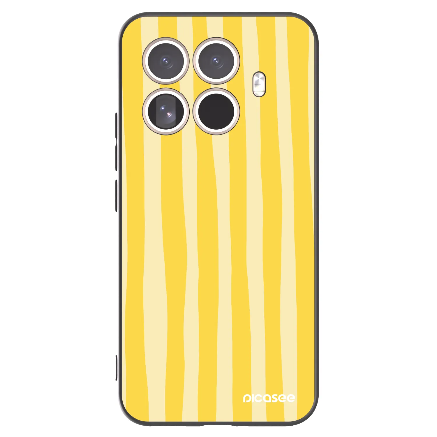 Picasee Xiaomi 15T Pro Hülle - Schwarzes Silikon - Lines lemon