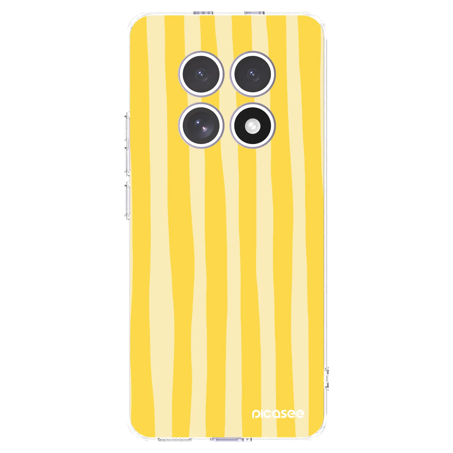 Picasee Xiaomi Redmi Note 15 4G Hülle - Transparentes Silikon - Lines lemon